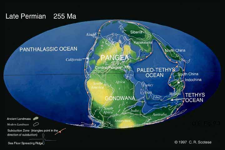 formation of Pangea continents drift into their