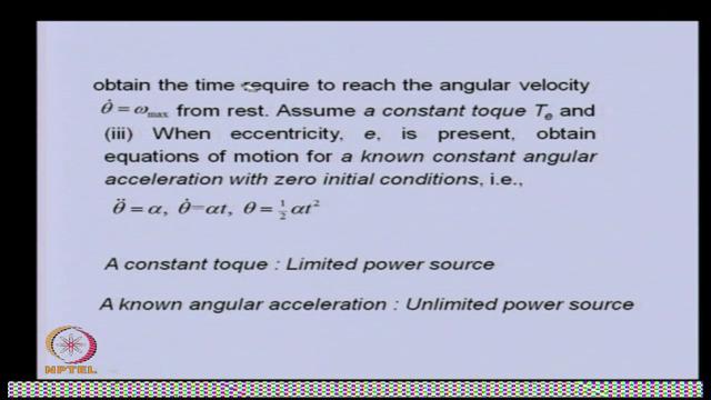 (Refer Slide Time: 31:56) This what will be the basically, time required to reach the angular velocity.