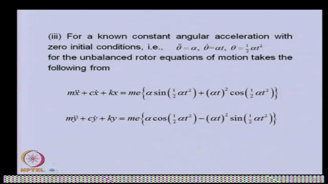 (Refer Slide Time: 39:38) The next is, now for the know constant acceleration, with these initial conditions.