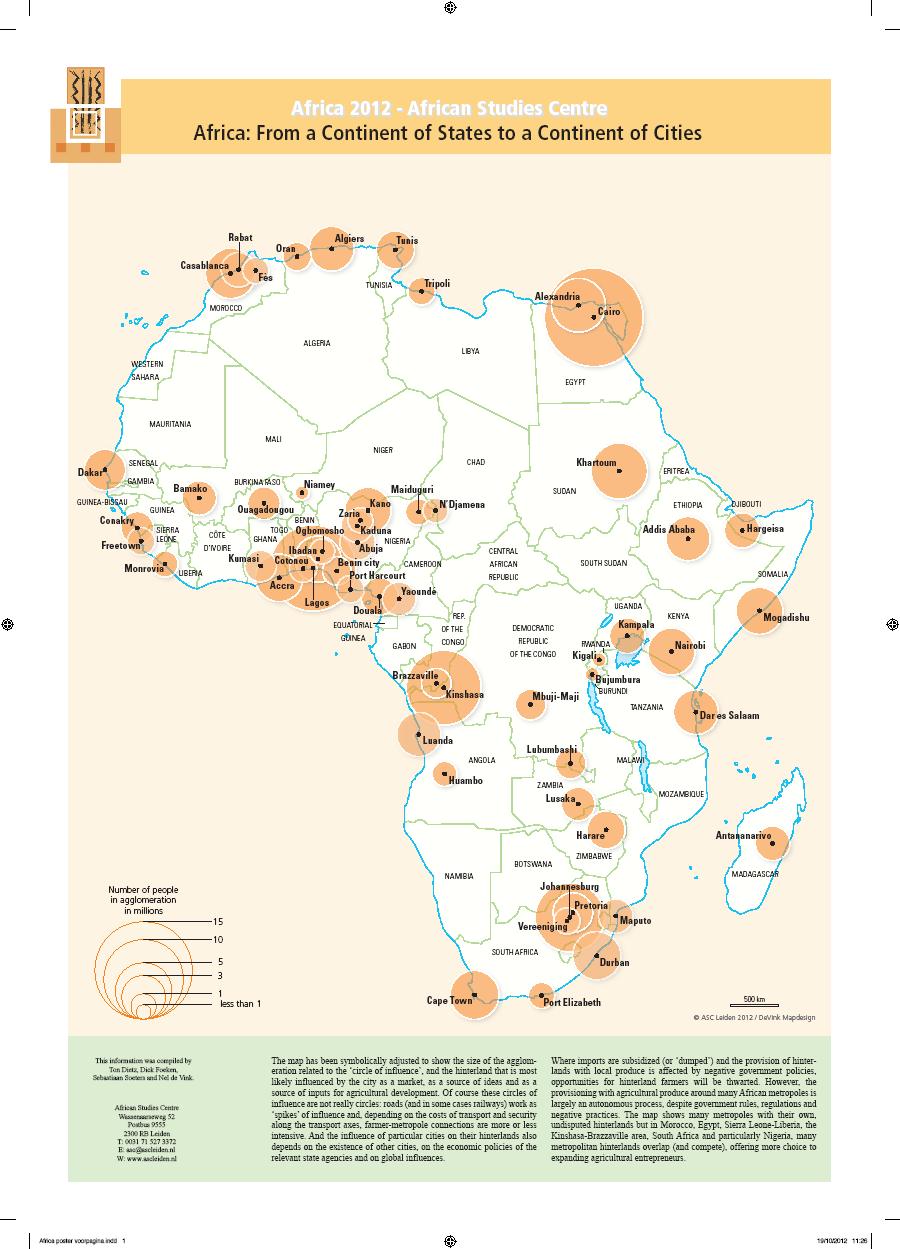 Introduction: From a continent of states to a continent of cities % Urban and Urban Growth Rate in Africa, 2011 Region % urban Average annual urban growth rate (2005-2010) SS-Africa