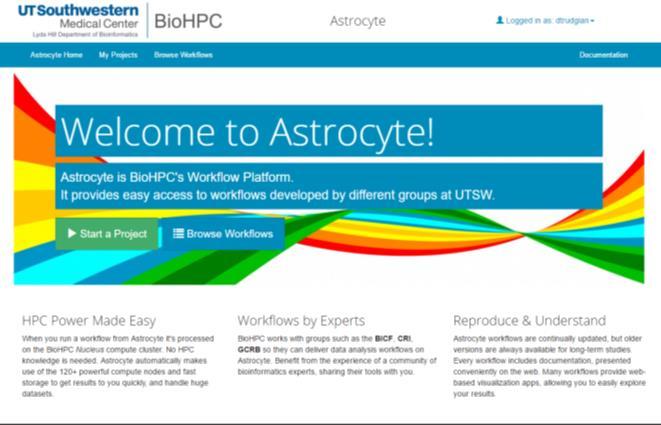 Astrocyte CompOmics Protein ID Workflow BioHPC provides a