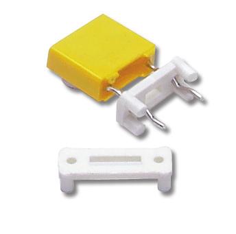 capacitor mounts Single In-Line Mounts Works with Capacitors, Resistor Networks and any other electrical component with in-line lead configurations Natural Nylon, per ASTM D4066 PA111, UL Rated 94V-2