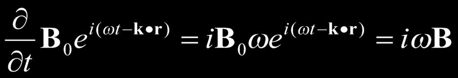 r) Relationship between E and B derived from Maxwell