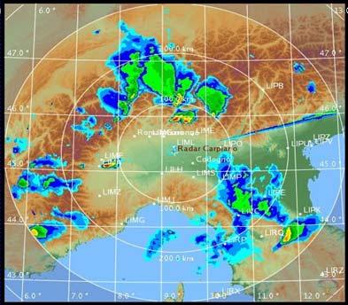 Operational procedures between METs and ACCs Moreover, observed radar data are directly transferred to the ATC Managers using a new kind of weather radar report, created by ENAV S.p.A. Meteorological Service (first operational issue in March 2009).