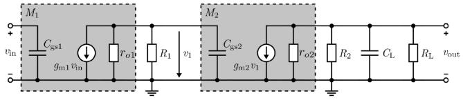 voltage across pn-junctions between BJTs can be represented by a parasitic capacitance Stage : Stage : C C large, shorts, C gd often negligible Differential amplifier: In order to filter out