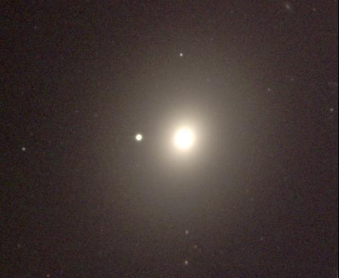 M49 Elliptical Galaxy Constellation Virgo Right Ascension Declination Distance Visual Brightness Apparent Dimension 12 : 29.8 (h:m) +08 : 00 (deg:m) 60000 (kly) 8.4 (mag) 9x7.