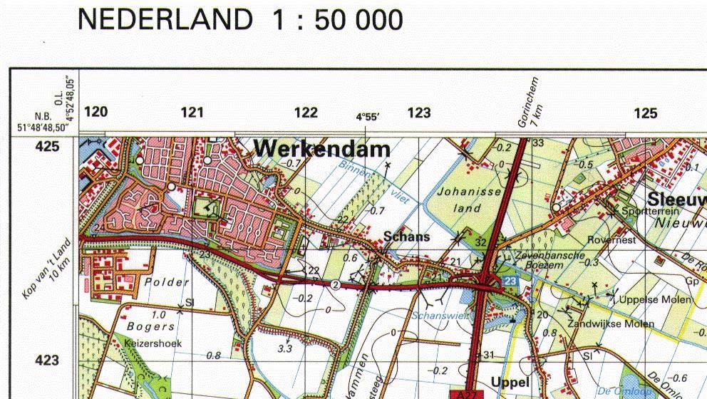 Civil Dutch topographic map (1996)
