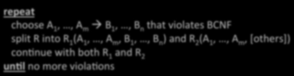 both R 1 and R 2 un(l no more violaoons B s A s Others Is there a 2-a/ribute