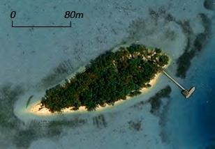 the sediment dynamics defined by their positions on the cay. Changes of beach lines seem to follow the pattern of the wind direction.