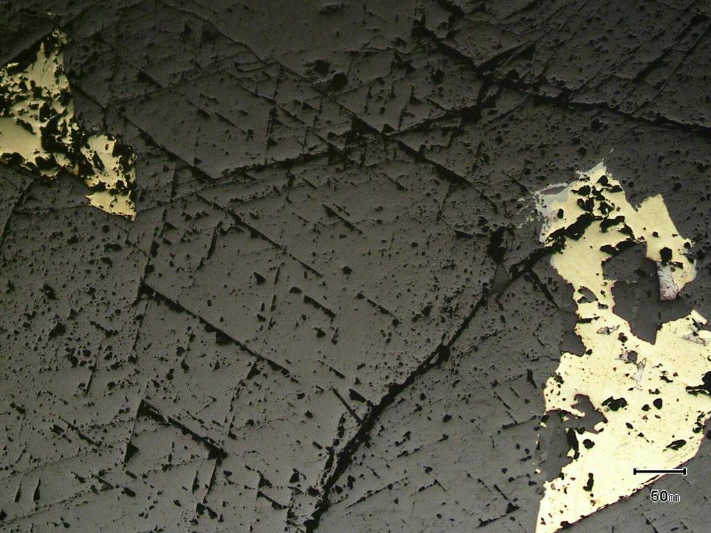 surface of galena and sphalerite, indicates later stage precipitation (Fig. 3.A-D).