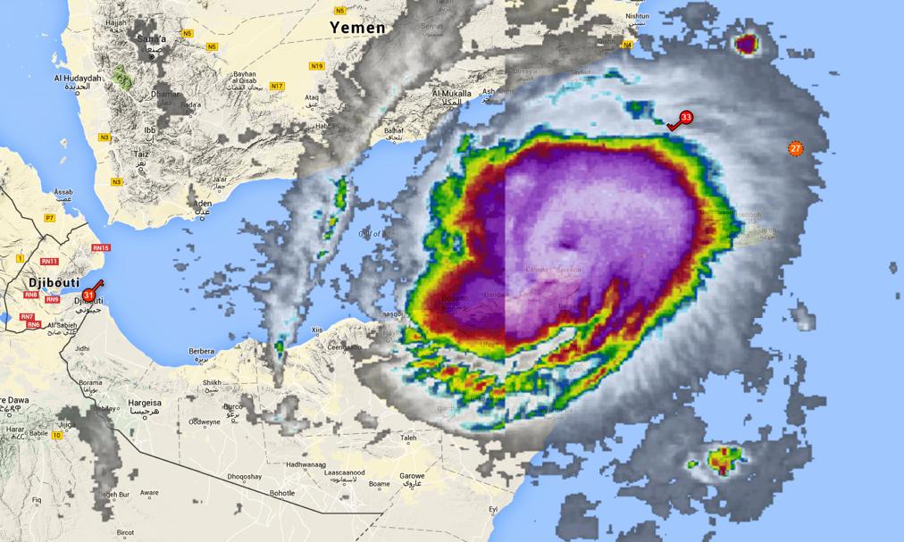 Tropical cyclone Megh - rainfall estimate (9 November 2015, 04:00 GMT) Tropical cyclone Megh brought heavy rains to northeastern Somalia from