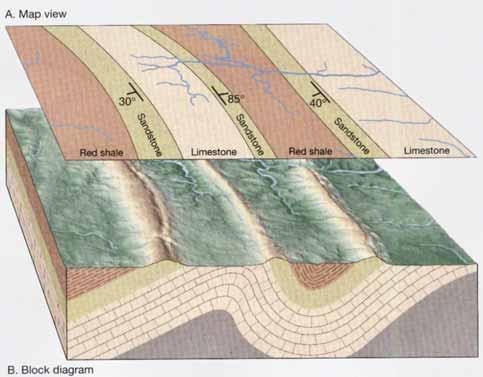 A geologic map illustrates the geologic structures of an area Mapping geologic structures Describing and mapping the orientation or attitude of a rock layer or fault surface involves determining