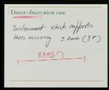 (Refer Slide Time 54:44) If we are taking the direct observation, you know for example, we are measuring a distance using an EDMI.