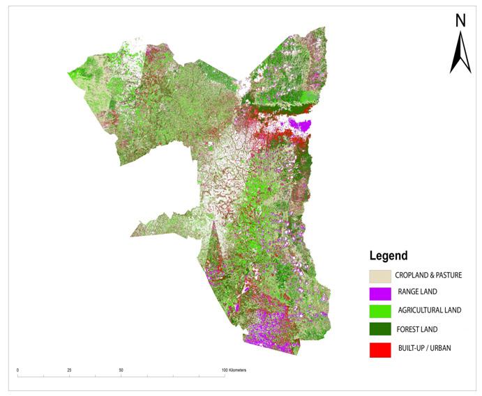30 Isaac K. Gitau et al.: GIS Modeling for an Optimal Road Route Location: Case Study of Moiben-Kapcherop-Kitale Road Results for river pattern are presented in Figure 7.
