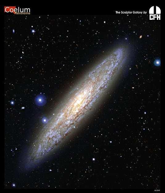 At the center is the remnant a neutron star. Spiral Galaxy NGC 253, almost sideways.