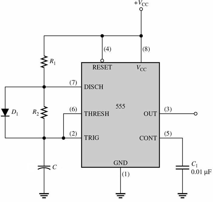 Q4 Partial Solution The design data is: square waveform generator using 555 Timer Duty cycle D = 25% oscillation frequency f = 1 khz.