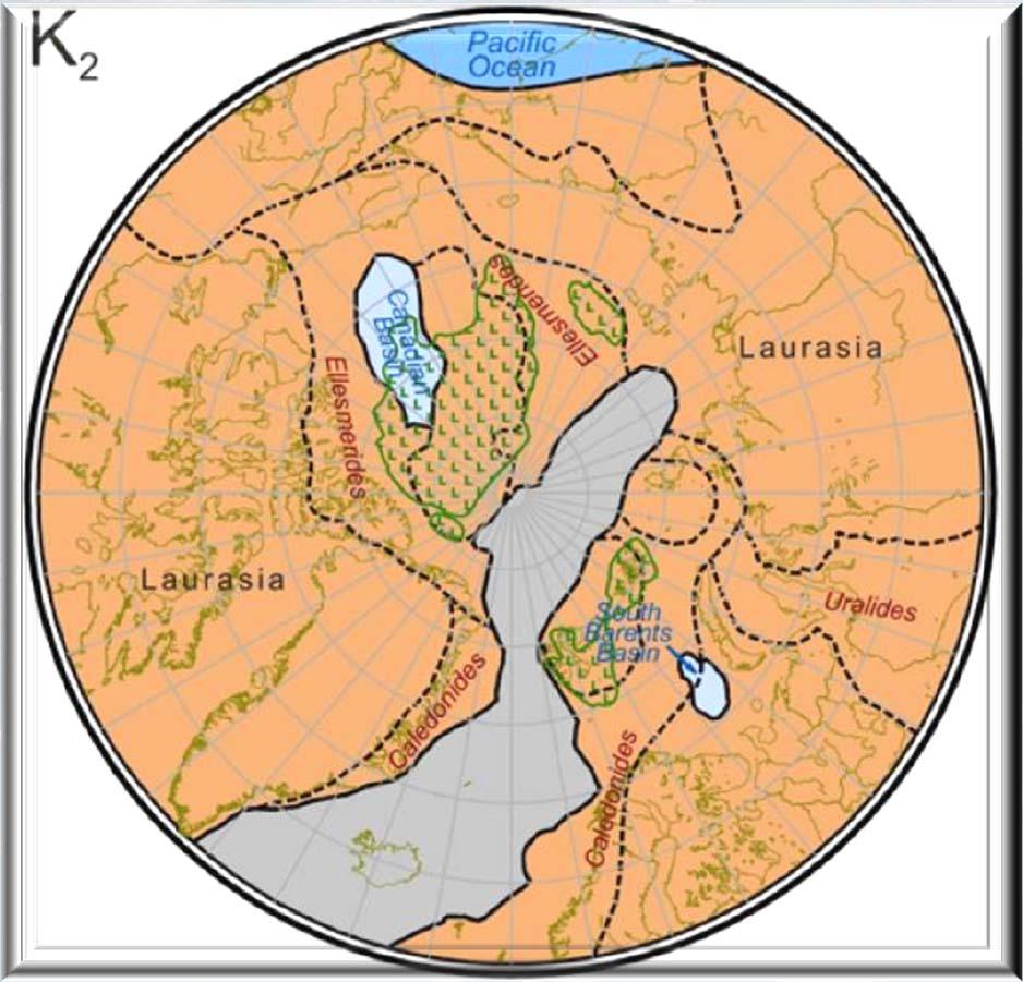 Schematic paleo tectonic zoning at the