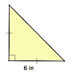 measures in the triangles.