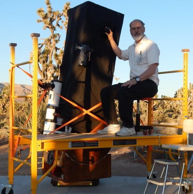 Jay Thompson: LVAS member and observer from Nevada From our backyard in Henderson with a 10-inch f/4 Newtonian, I found M98 by star hopping from Denebola to 6 Com, which is close to M98.