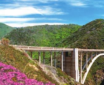 The bridge s attractive design, sound engineering, and natural setting make the bridge a California favorite.