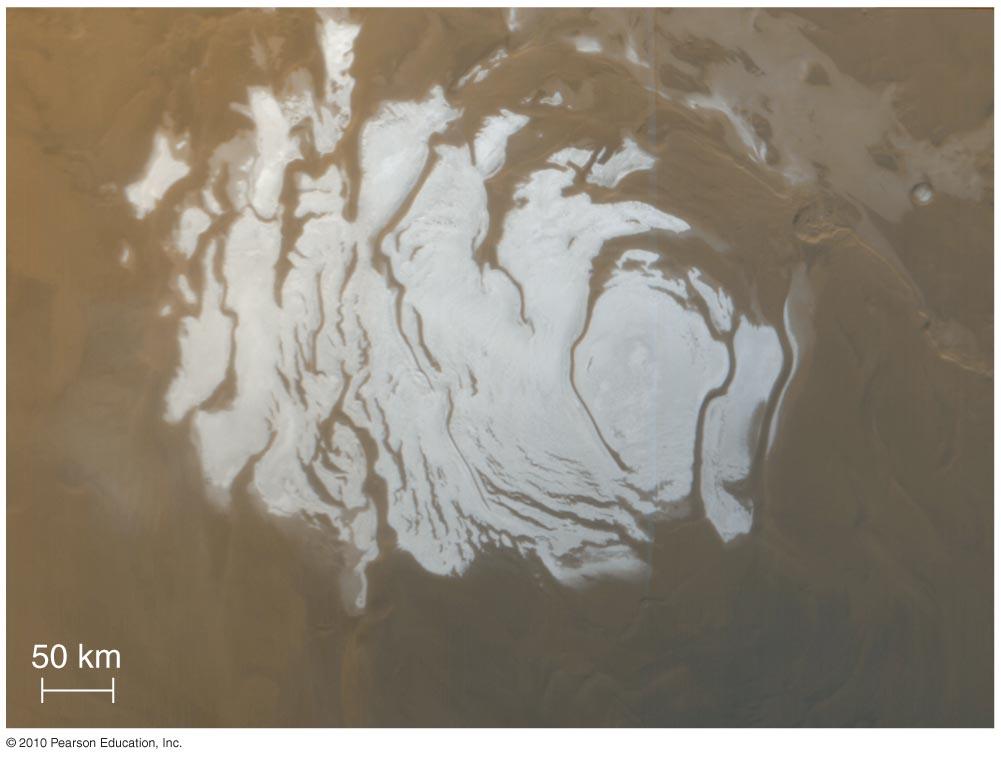 Polar Ice Caps of Mars Residual ice of the polar cap remaining during