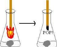 2. Hydrogen gas is present if a lit