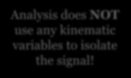 Side of the Detector p Analysis does NOT use any kinematic variables to isolate the signal!