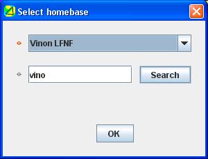 3.7 Homebase The menu Task / selects the homebase from a searchable drop-down list.