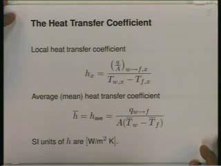 (Refer Slide Time: 10:03) Considering the 2 situations which we looked at just now - the local situation and the average situation we can define the local heat transfer heat coefficient and the