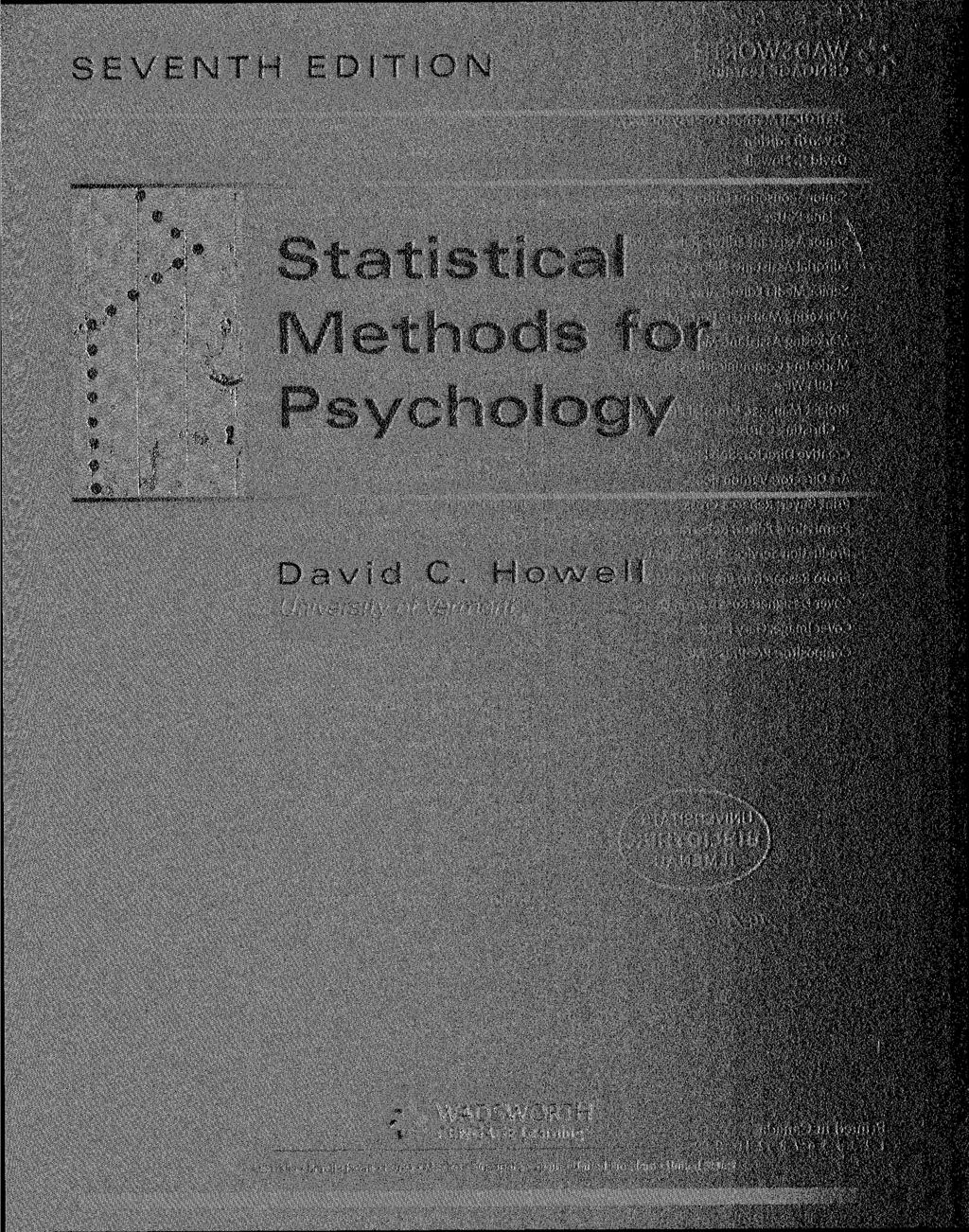 SEVENTH у *i km m it* & П SB Й EDITION Statistical M e t h o d s for Psychology D a v i d C.