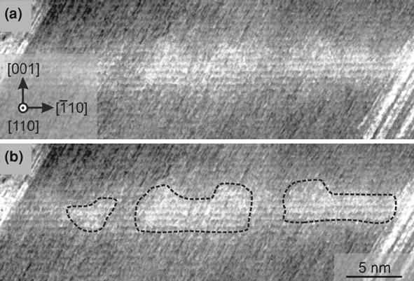 10 2 Semiconductor Laser Concepts Fig. 2.2 a and b are identical XSTM images, in b InAs-rich agglomerations are indicated by dashed lines as a guide to the eye.