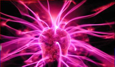 Ionized gas that emits electrons.