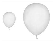 Think about this. The gas in the toy balloon expands outward, as shown below.