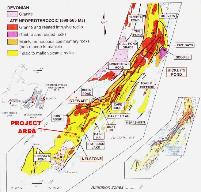 4 PREVIOUS WORK The area was first regionally mapped by the Geological Survey in 1978 and 1979 resulting in the production of 1:50,000 scale geological maps.