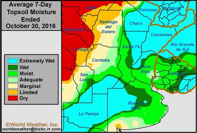 The past week of weather brought excessive rain and flooding to a part of the southwest and that has producers and traders concerned about 2016-17 production.