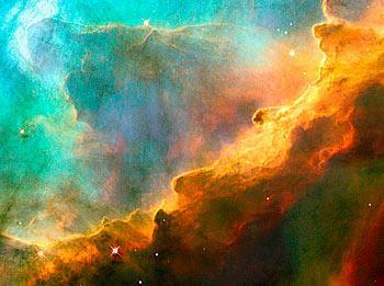 The Perfect Storm, a small region in the Swan Nebula, 5,500 light years away, described