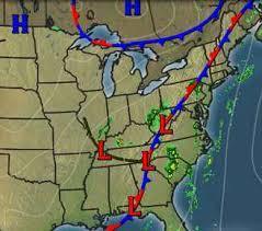 A stationary front may stay put for days.