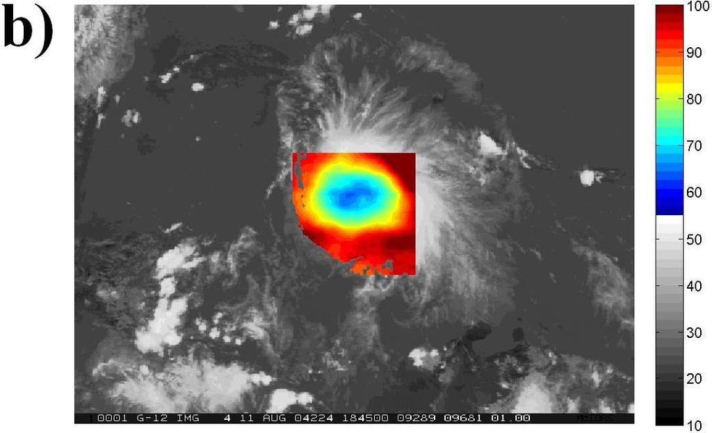 At 18 UTC on the 16th, Irene reached maximum intensity with winds of 90 kt and a minimum central pressure of 970 mb.