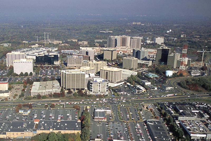 Suburban downtowns, often located near key freeway intersections, including Office