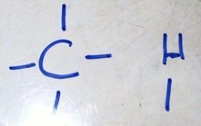So one electron from each element overlaps to ensure that hydrogen has 2 electrons in its shell, and chlorine has 8 electrons in its shell. How to draw covalent bonds: Example: Methane, CH 4.