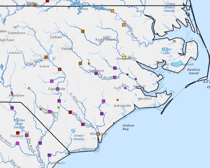 Flood Update Current SERFC River Forecasts Includes Observed and 48-hour Forecast Rainfall River Points Cresting Goldsboro (Neuse) Fayetteville (Cape Fear) Cheraw (Pee Dee)