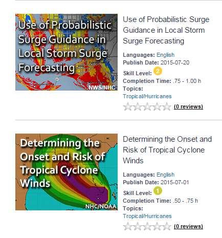 Online Training New storm surge and tropical cyclone related COMET modules online