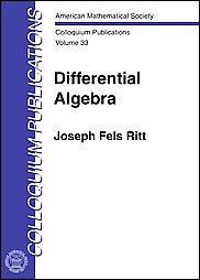 Differential algebra Differential algebra Algebra techniques to analyze PDE s It was initiated mostly by French and American researchers and developed by the American teams J F Ritt (1893-1951)