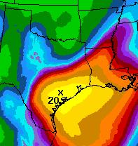 2-4 feet inundation extreme north/south Periods of rain/storms.