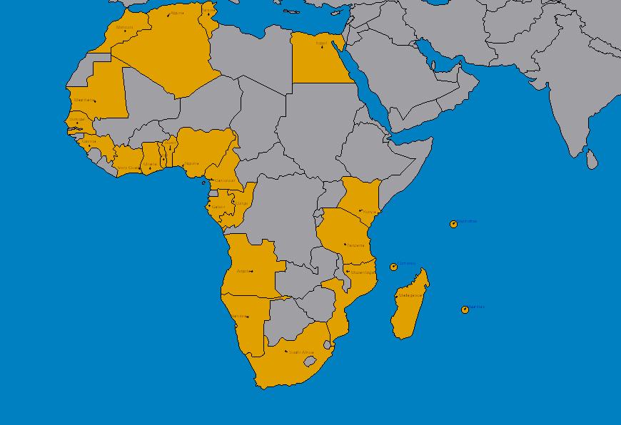 Ocean Data and Information Network for Africa (ODINAFRICA) 1. Algeria 2. Angola 3. Benin 4. Cameroon 5. Comoros 6. Congo 7. Côte d'ivoire 8. Egypt 9. Gabon 10. Ghana 11. Guinea 12. Kenya 13.