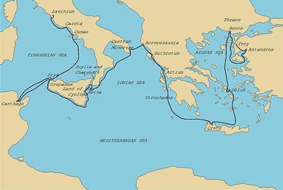 Nautes (BK V), it is revealed that Aeneas will found the new Troy in Italy. Nautes reveals that the hero must endure his time in Sicily and persist after the burning of the ships.