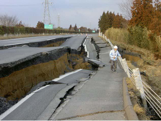 Fig. 12. Road repaired six days after the earthquake Conclusions The scale of this earthquake was enormous in terms of magnitude, intensity, and severity of ground shaking.