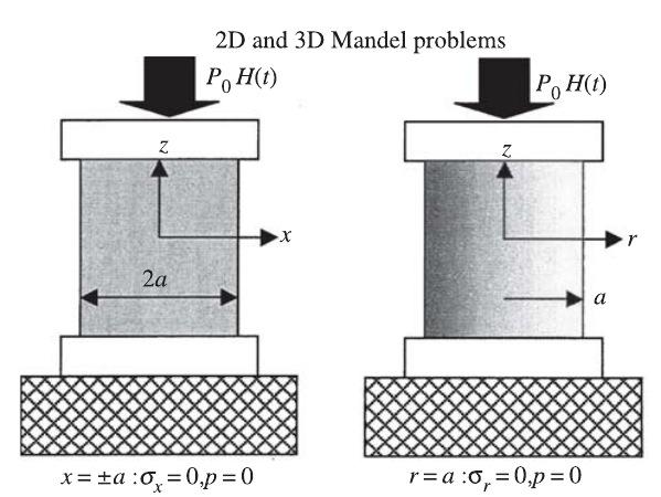 Poroelastic benchmark: Mandel solution [M.