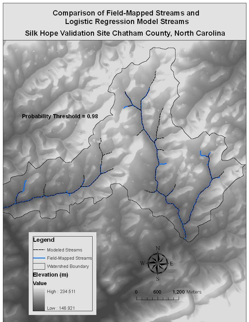 Headwater Stream Model Stream location accuracy = 84% Stream length accuracy 1
