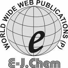 ISSN: 973-4945; CODEN ECJHAO E- Chemistry http://www.e-journals.